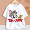 T-shirt for Children Cartoon Partern Tee Top Round Collar Clothing Black White