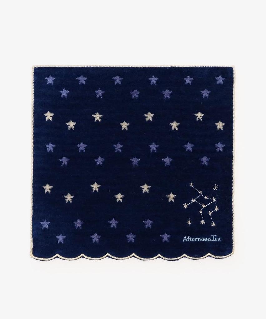 Tea AfternoonTea LIVING Hand Towel JT87 Starry Sky Mini Towel Navy [Afternoon Living]