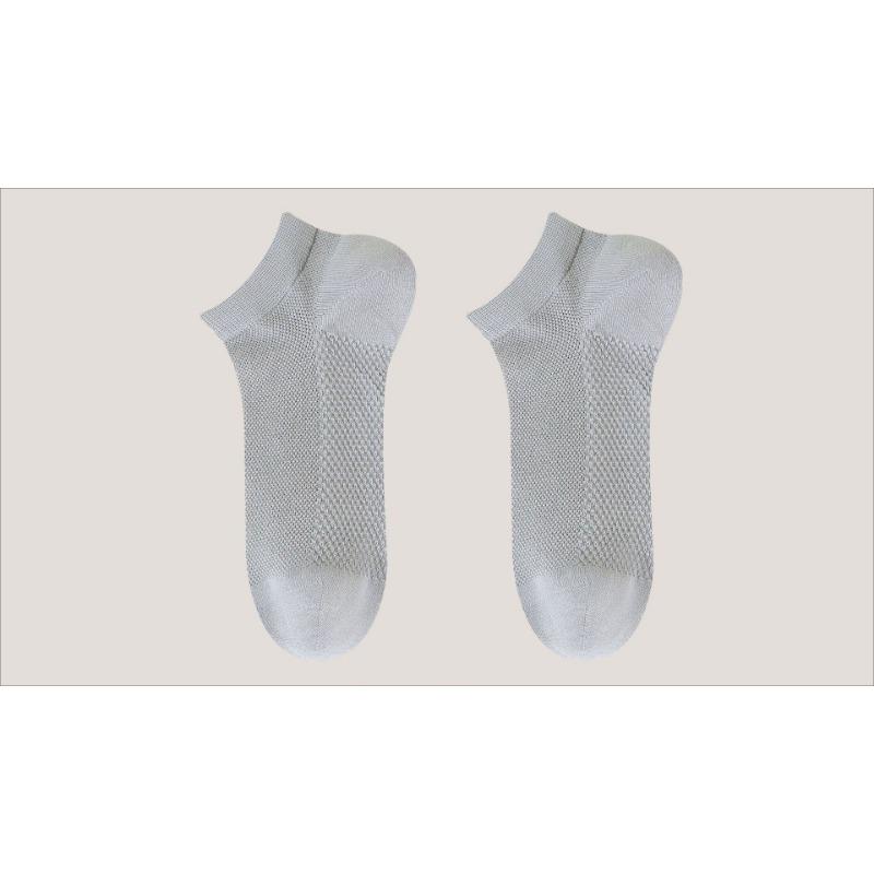 Summer Low-top Long-staple Cotton Men's Short Socks, Pure Cotton, Summer Breathable, Deodorizing, Sweat-absorbing, Solid Color, Sporty and Casual