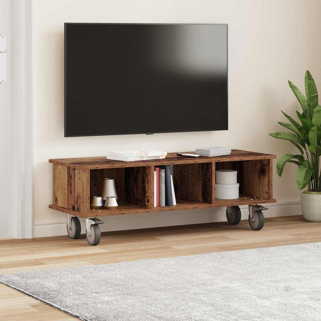 TV-Ständer Holzoptik recycelt 100 x 35 x 35 cm Holzwerkstoff