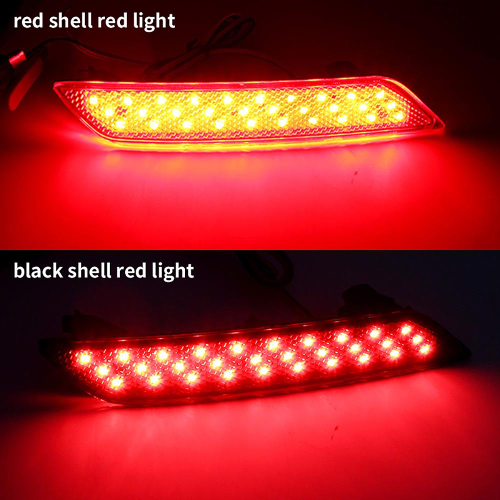 2Pcs LED Car Rear Bumper Reflector Light for Honda Civic Sedan/4DR 2013 2014 2015 Fog Warning Light Accessories
