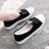 New low-top canvas shoes female student flat casual shoes sports casual board shoes lazy little white shoes