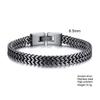 Stylish Stainless Steel Bali Foxtail Chain Bracelet for Men,Double Franco Link Chain Bracelets,Male Jewelry Gift for Dad Son