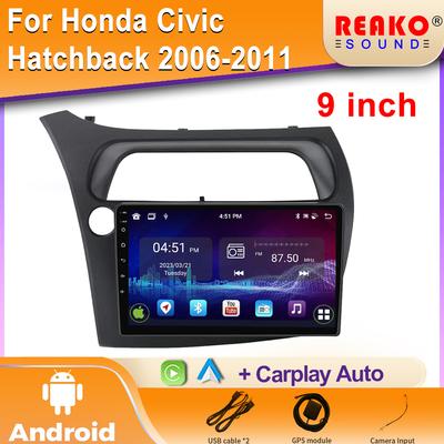 Left Handle Drive For Honda Civic Hatchback 2006-2011 Car Radio Android Multimedia Navigation CarPlay GPS Stereo 2 Din Screen