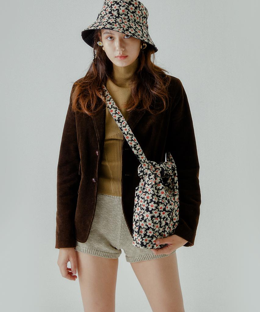Something Good Corduroy Daisy Tie Eco Bag Mini Cross- 3 Colors