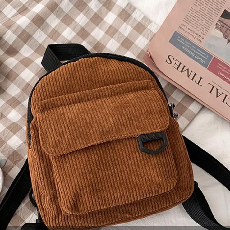 Mochila Veludo Rucksack Cor Sólida Bolsa Escolar para Trabalho Escola Biblioteca