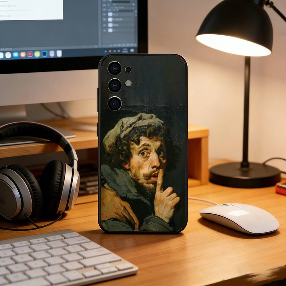 Caravaggio Paintings Phone Case Black Silicone Soft For Samsung S25,S24,S21,S22,S23,S30,Ultra,S20,Plus,Fe,Lite