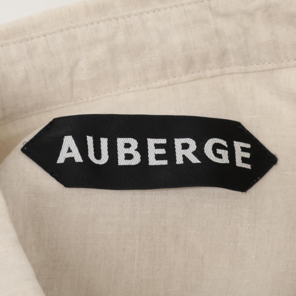 AUBERGE [Excellent Condition] CEZANNE Linen Double Pocket Long Sleeve Shirt/ tops 40 beigeUsed