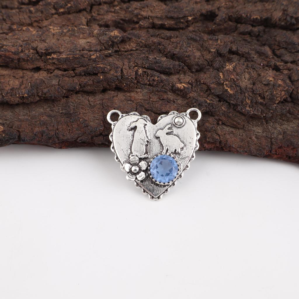 Pandantiv din piatră prețioasă lucrat manual tanzanit, pandantiv din argint solid 925 bijuterii antice, pandantiv pentru cadou de logodnă