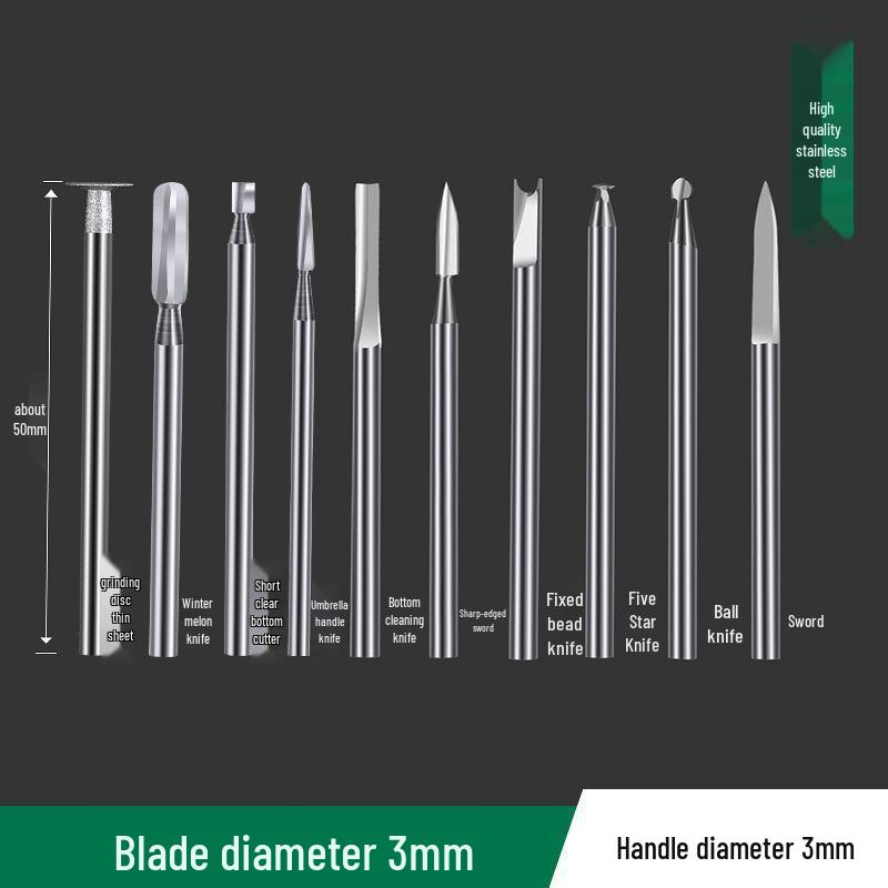 Electric Engraving Tool Set: Dental Machine, Engraving Knife, Steel Drill Bit, Walnut & Wood Carving, Woodworking Scribing & Sword Knife.