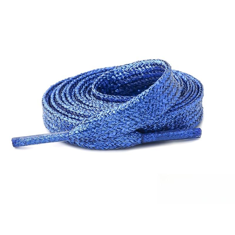 'Gold and Silver Silk' Pearlescent Radiant Polyester Flat Lace Suitable for Board Shoes, Canvas Shoes, Sports Shoes, Pants Rope