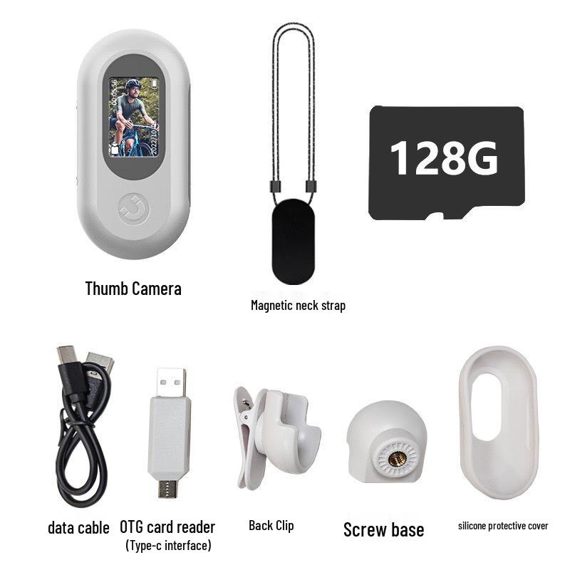 Wearable Thumb Action Camera: Magnetic Pocket, Neck & Pet Mount