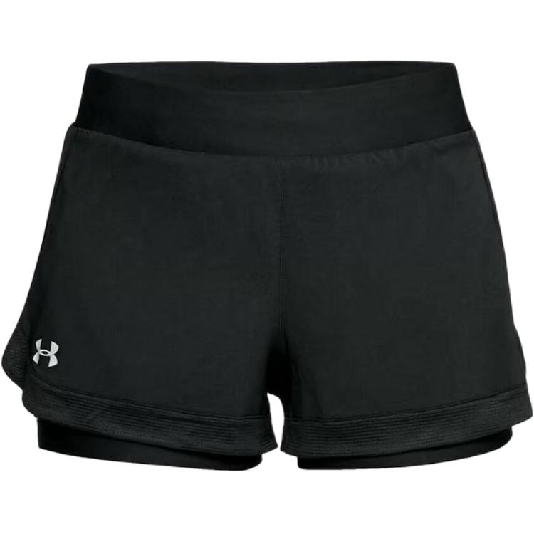 Under Armour Logo Mid Rise Three Quarter Sports Casual Shorts Women shorts 1319510-001 XS