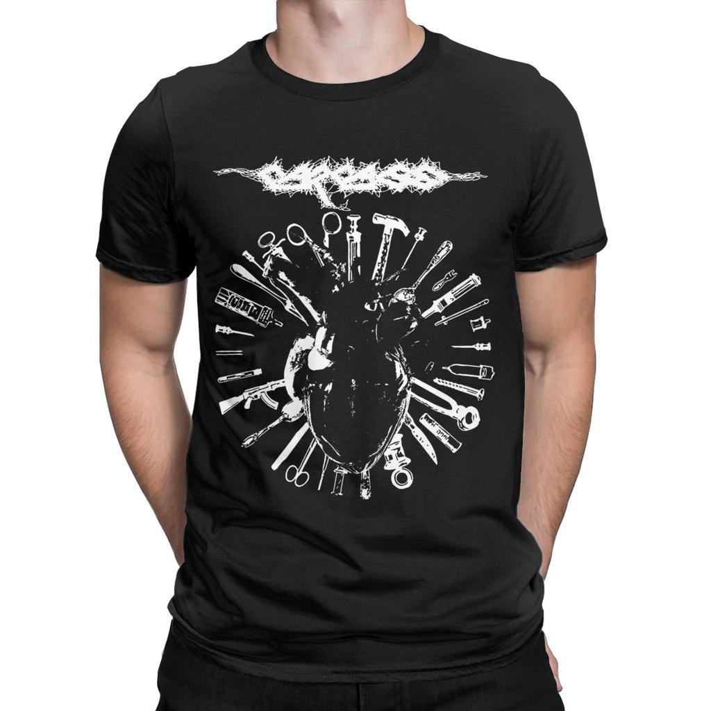 Carcass T Shirt for Men Pure Cotton Vintage T-Shirts Crew Neck Tee Shirt Short Sleeve Clothing Plus Size