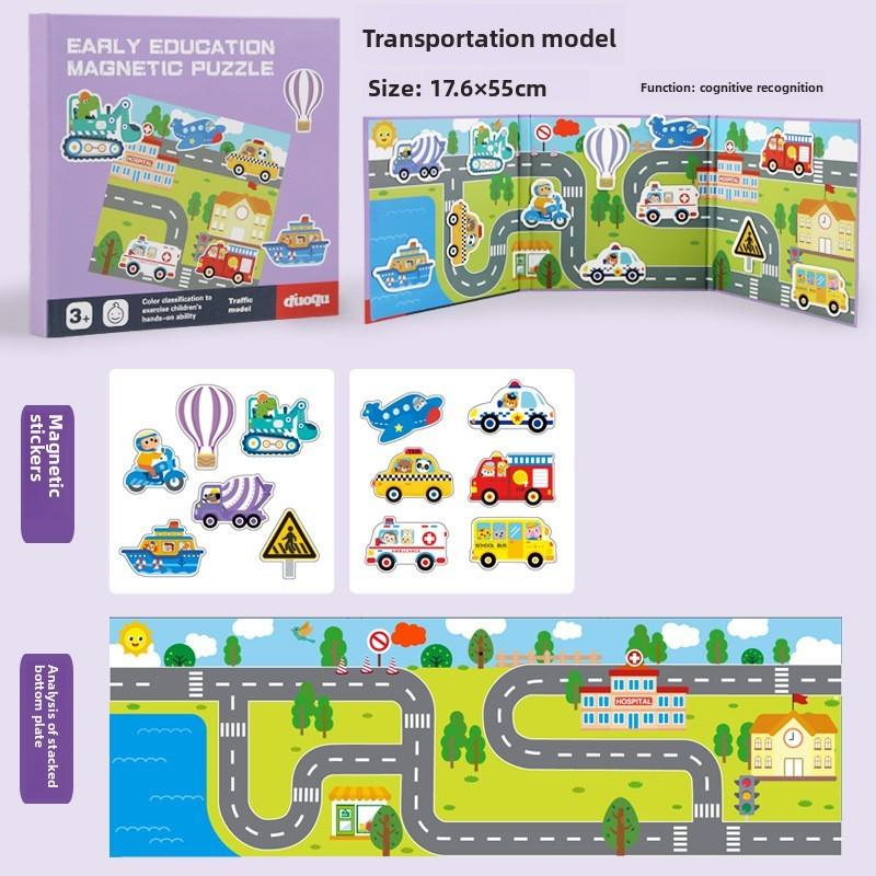 Wooden Magnetic Puzzle Book For Kids With Marine Life For Early Education And Brain Development