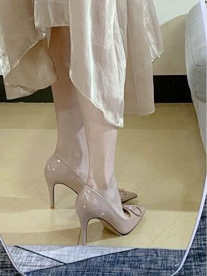 Korean Niche Design Sense Non-slip Women's Single Shoes New Pointed Tip with Skirt Versatile Shallow Mouth High Heels