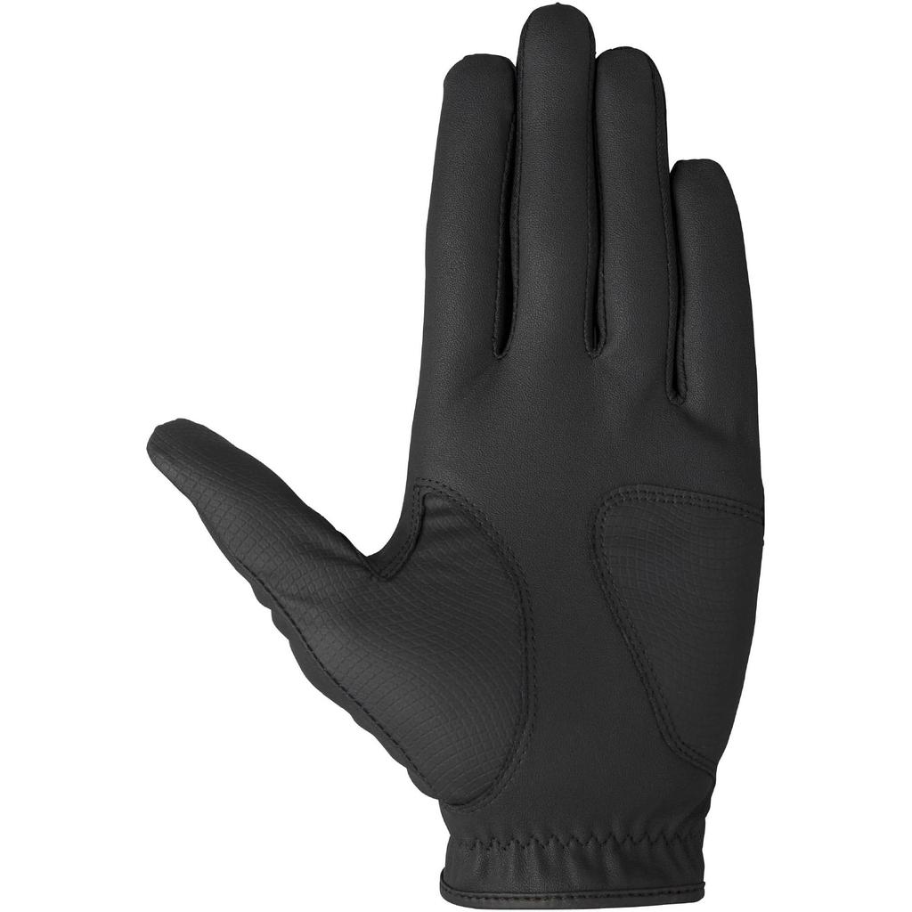MIZUNO RV Golf Synthetic Synthetic Leather and Synthetic 5MJML353 Gloves, Men's, Left-Handed, Palm Leather, Back Fiber, Black, 23cm,