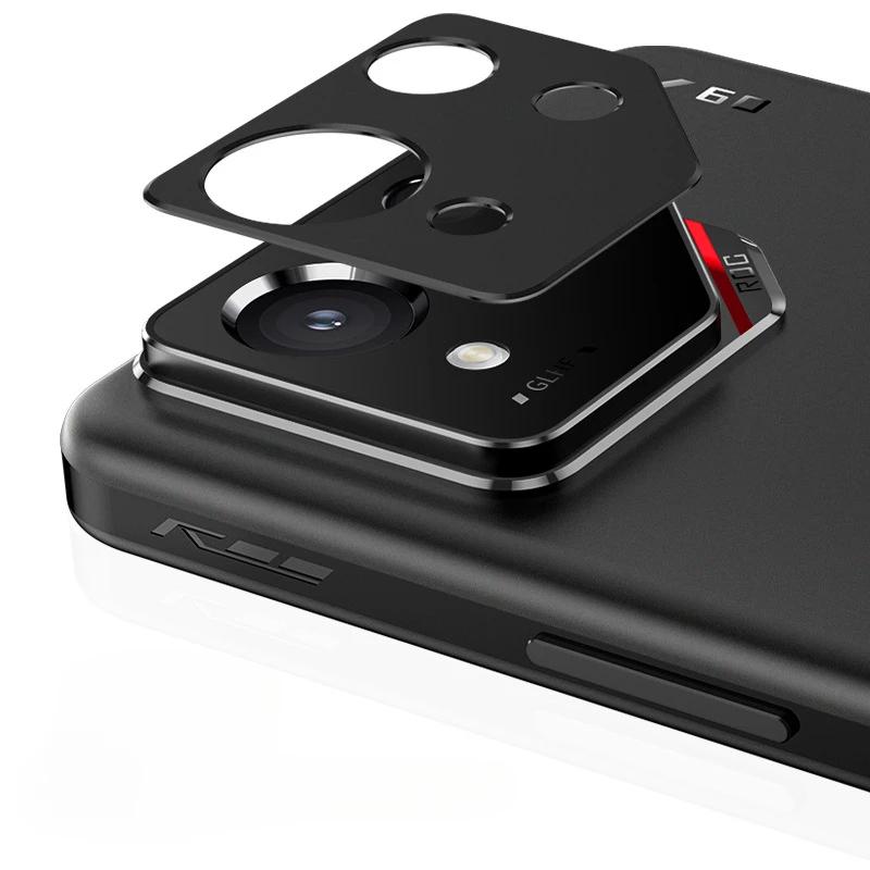 

Для Asus ROG Phone 9 Pro Чехол-крышка объектива задней камеры для ROG9 Rog9 9Pro Защитное кольцо для камеры из металла и алюминиевого сплава Пленка ROG Phone 9 Pro чёрный