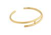 Bebello [Bs-400] 925 Silver H Bangle Bracelet (18K Gold Plating)