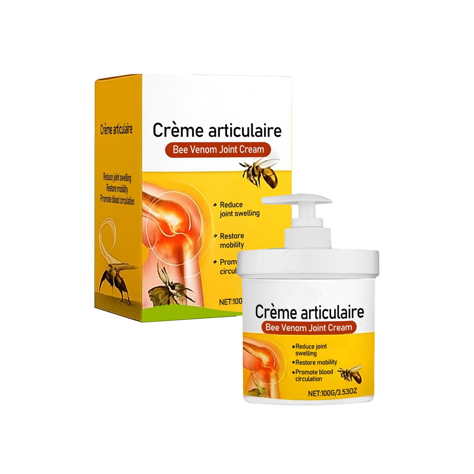 

Крем для облегчения боли в суставах с пчелиным ядом питает кости и успокаивает суставы рук и ног для облегчения боли в суставах и мышечного дискомфорта. One Size жёлтый