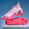 High-top Broken Nails Football Shoes Boys and Girls Adult Breathable Non-slip Training Shoes Long Nails Competition Sports Shoes