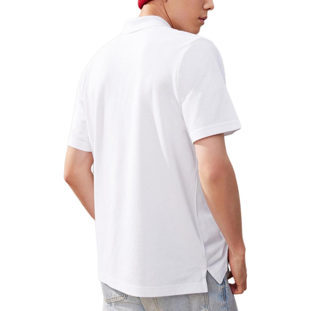 Adidas Polo Shirts Men's White Polo Collar Moderate Straight Fit JD3200