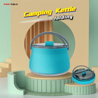 Outdoor Silicone Folding Water Kettle Portable Camping Coffee Pot And Tea Cooker