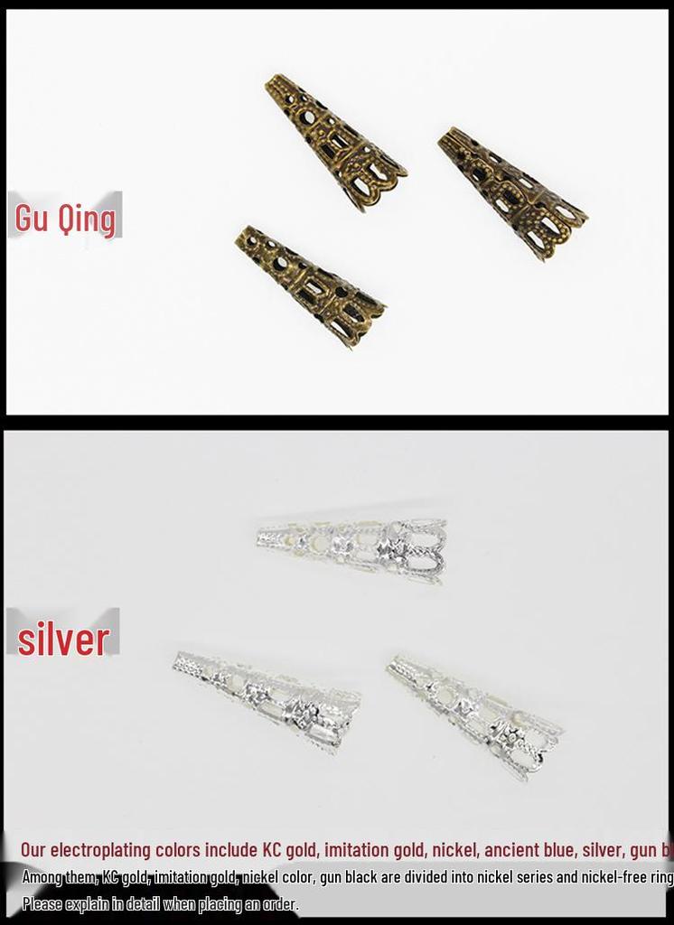 Hollow Long Trumpet Flower Magnolia Hairpin for DIY Jewelry and Ancient Costume Headdress