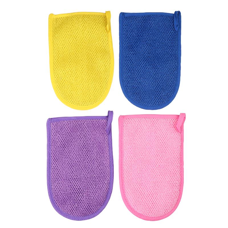Damen Herren Badehandschuhe Spa Peeling Duschbürste Körperreinigung Peelinghandschuh Rubbeln Tote Haut Handschuhe Duschtuch Schaum Körpermassage