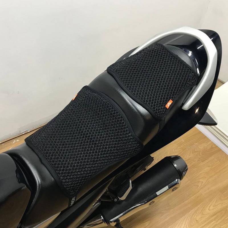 Motorcycle Summer Cooling Seat Cover Non-slip Double-layer Seat Mesh 3D Honeycomb Air Mesh Seat Cushion Motorcycle Accessories