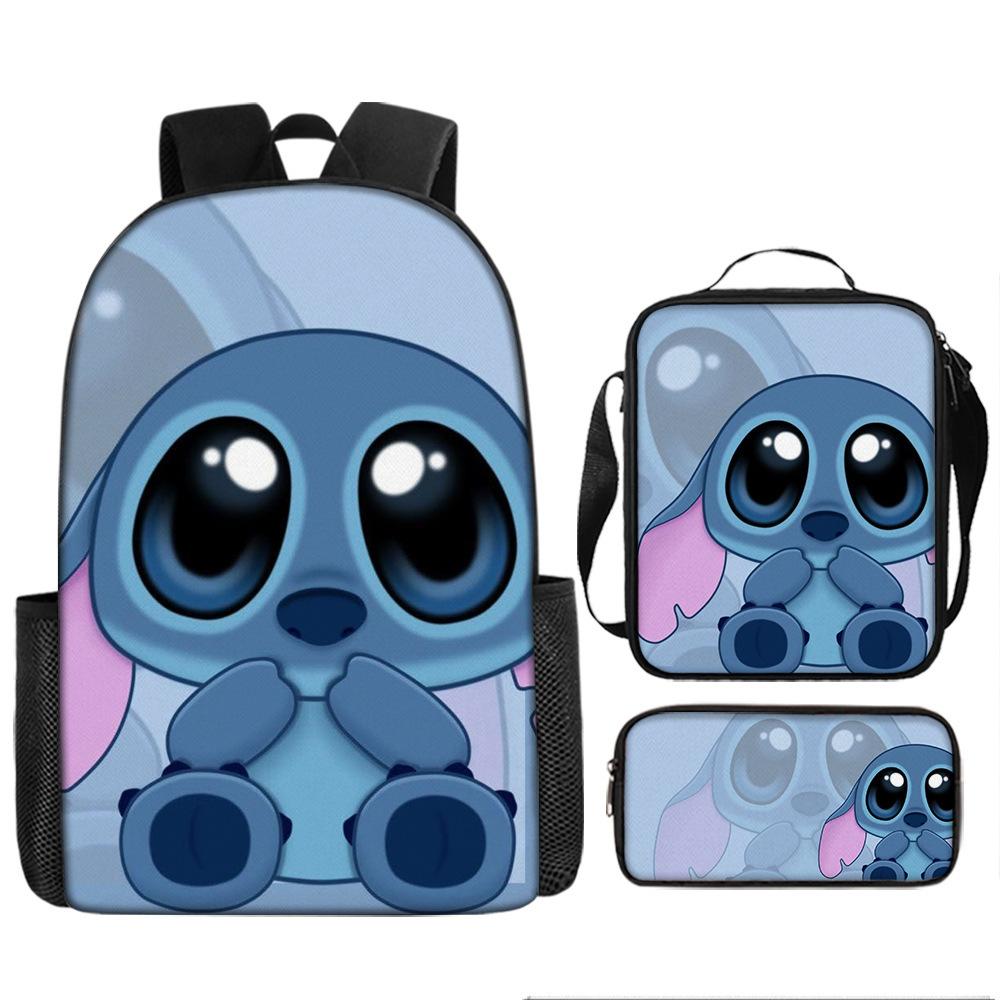 Cartoon Backpack, Animation Peripheral Printing Schoolbag, Three-Piece Set, Shoulder Bag, Pencil Bag, Shoulder Bag. Three piece set
