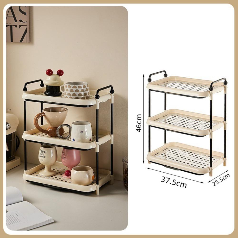 Simple Multi-Layer Storage Rack Stepped Space-Saving Water Cup Storage Rack Durable Sideboards Kitchen Storage
