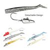 5 stycken Mjuk Minnow Viktad Jiggkrok Wobbler Silikonbeten Swimbait Easy Shiner Fiskeutrustning Crankkrok för Abborre Gädda