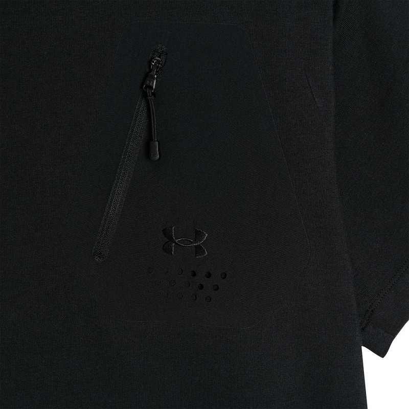 Under Armour Urban Outdoor Pocket Solid Color Crew Neck Short Sleeve T-Shirt Unisex Tops Black 1387986-001