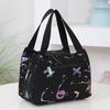 Letter Print Lunch Bag Waterproof Lunch Tote Reusable Lunch Carrier Box Bag for Women Men Commuting Camping Picnic