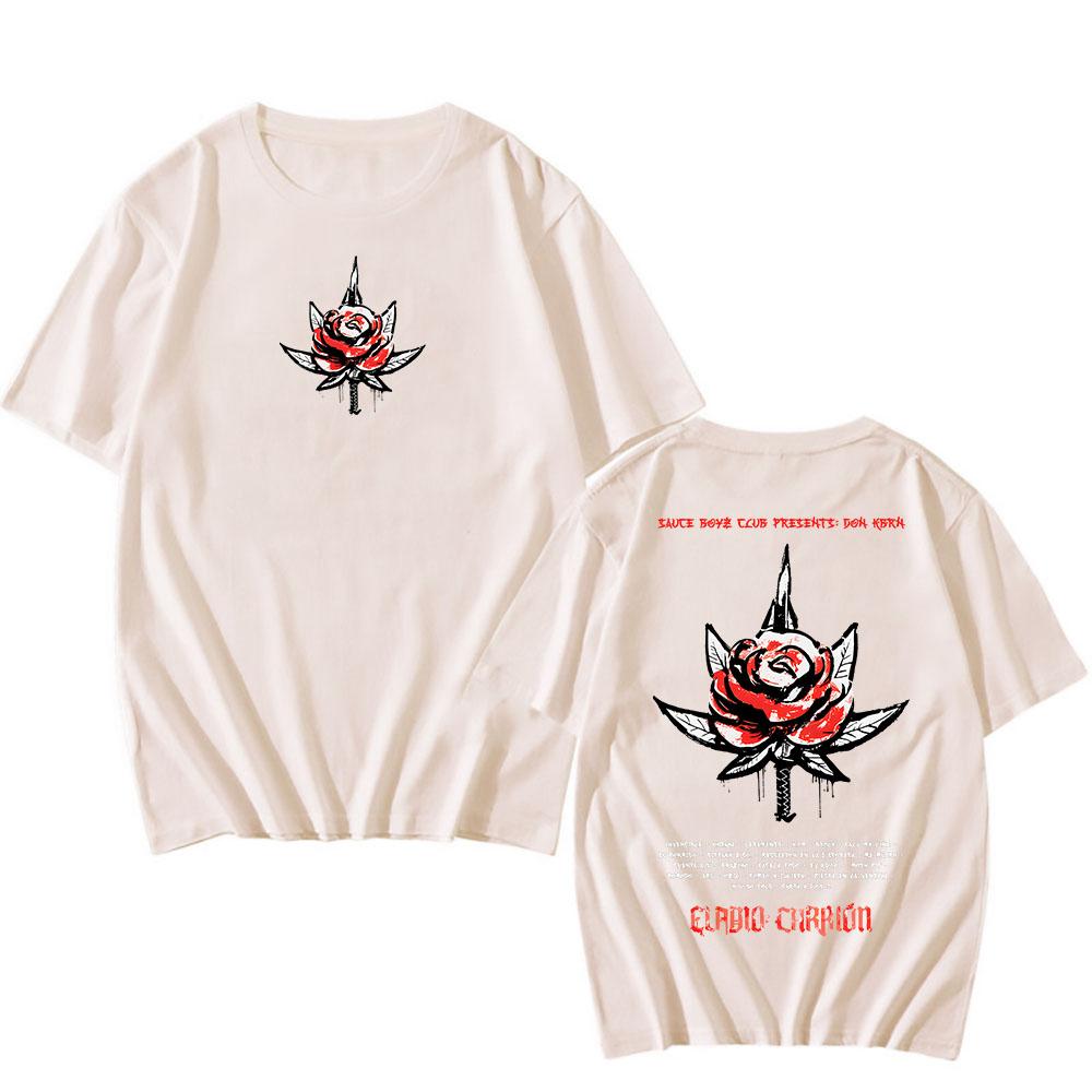 

Футболки DON KBRN Eladio Carrión с коротким рукавом, летняя хлопковая футболка для мужчин/женщин, повседневная хип-хоп унисекс, уличная мужская одежда XXL