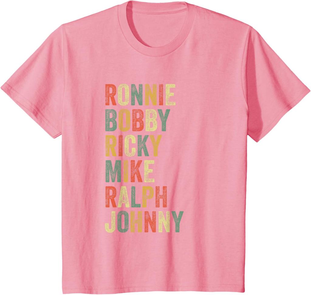 Ronnie Bobby Ricky Mike Ralph Johnny Funny Hip Hop Eighties Tshirt Unisex Women Summer Cotton Clothing Casual Short Sleeved Tee