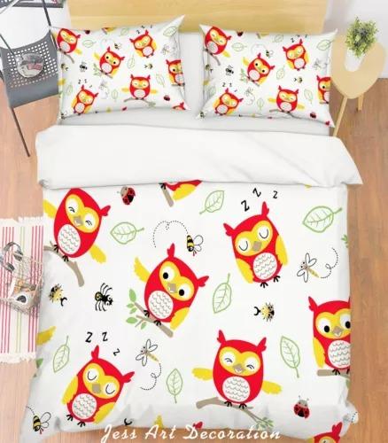 Comforter Owl Bedding Set Decoration Gift Suitable For Children Boys Girls And Adults Warm Soft Comfortable And Breathable