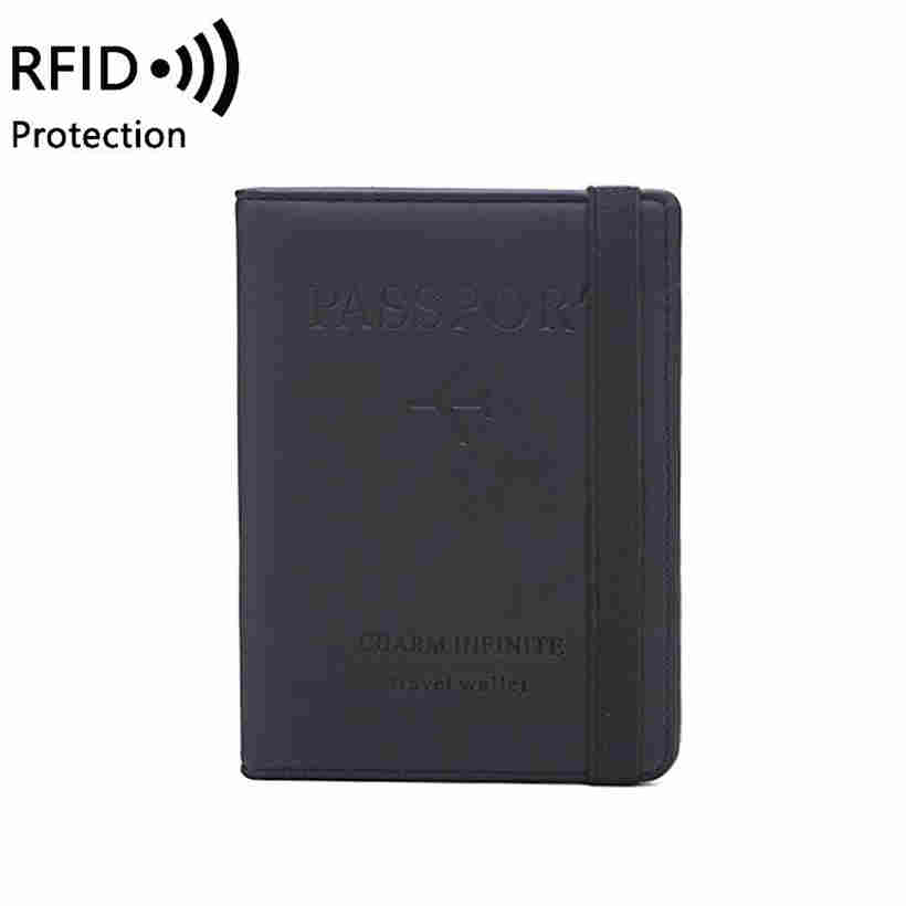 Unisex RFID Leather Passport Bag Document Package Portable Travel Ultra Thin Passport Holder
