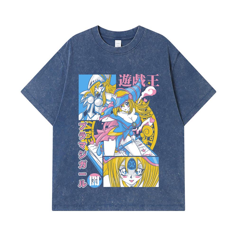 275 GSM Washed T-shirts 100% Cotton Yu-Gi-Oh V4 Maga Obscura Print Unisex Heavy Cotton T Shirt