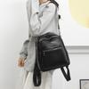Leather Backpack Women's Zipper Bag Small Backpack