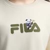 FILA Heritage Panda Embroidery Trendy Fashion Casual Versatile Crewneck Pullover Sweatshirt Women sweatshirt Steam-White F51W538201FIV