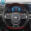 Skórzana osłona na kierownicę do samochodu Kia Ceed Sportage Picanto Cerato Seltos Stonic Stinger Soul Rio 3 4 5 akcesoria samochodowe