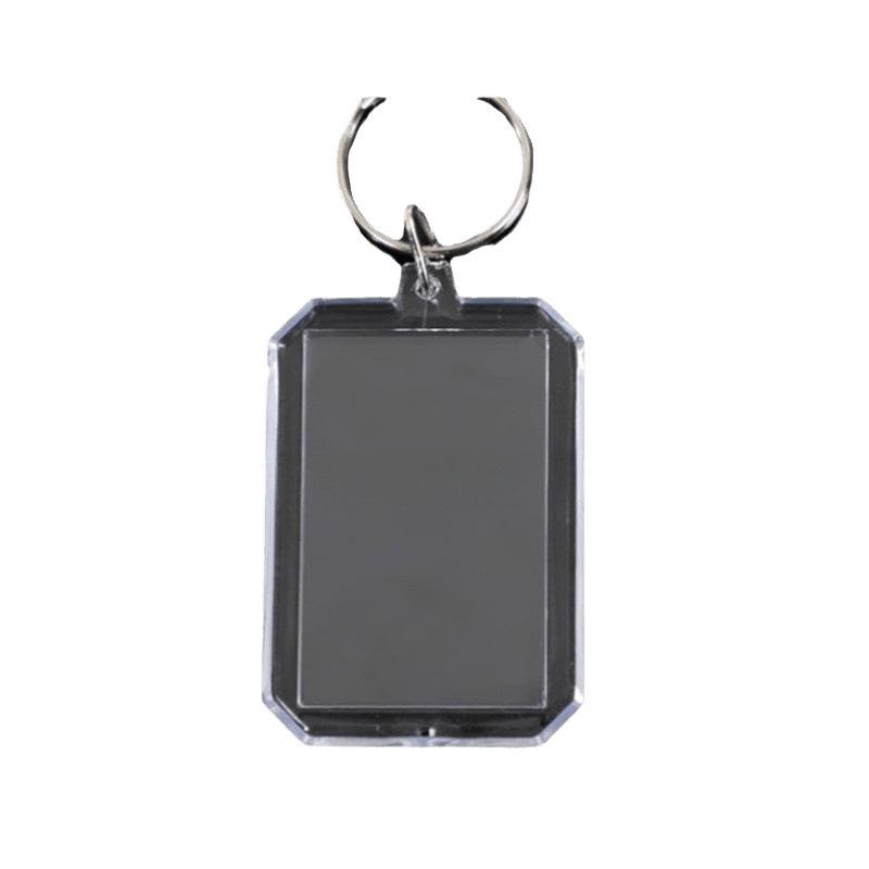 Double-Sided Transparent Acrylic Keychain: 1-inch & 2-inch Blank Photo Frame Pendant