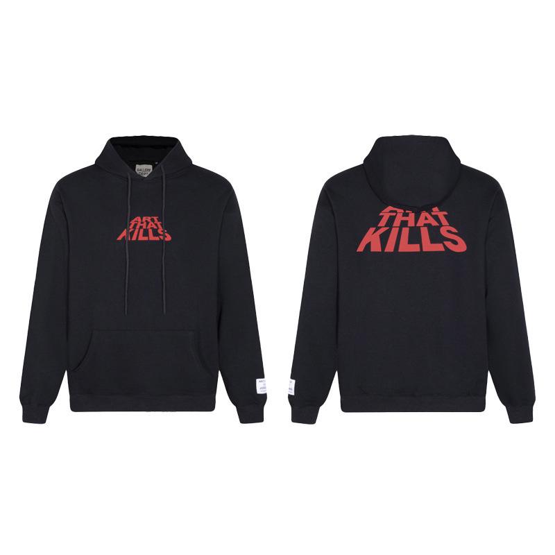 American Style Gallery Dept Logo Print Cotton Hoodie
