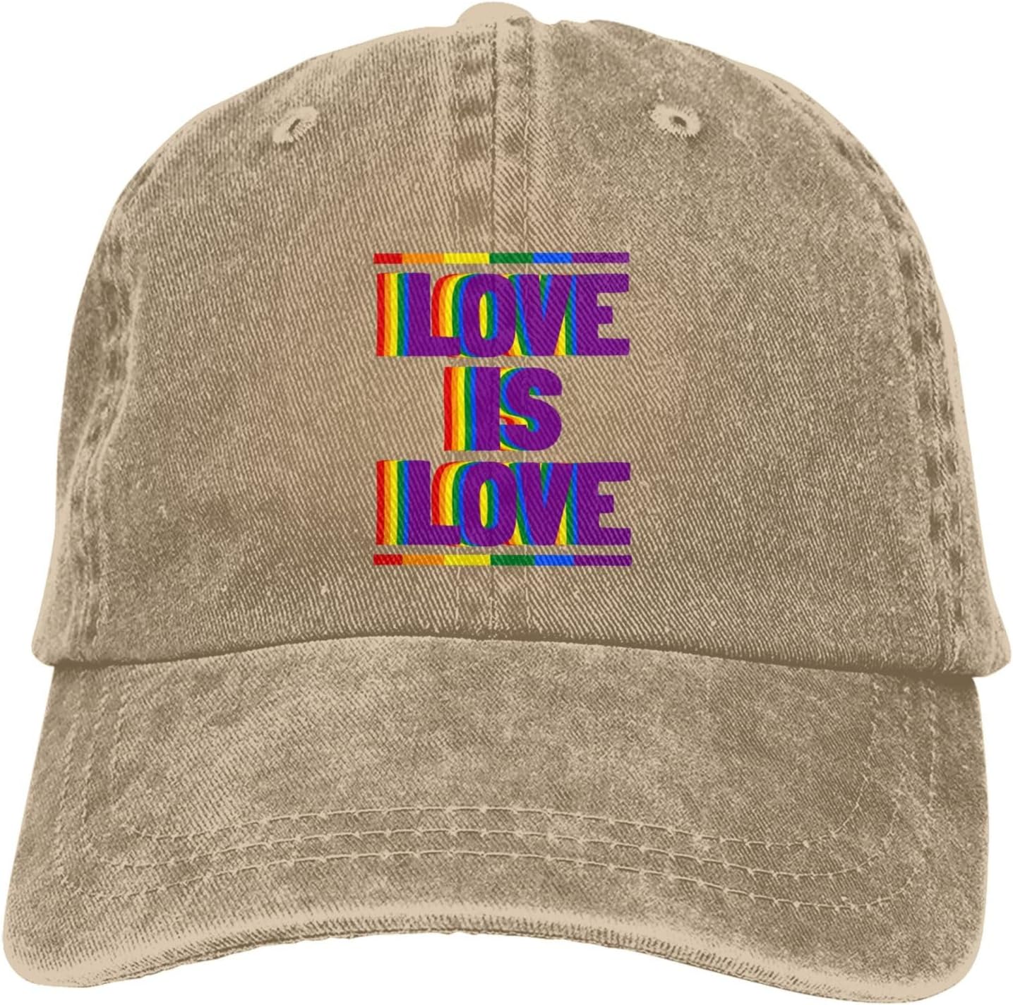 Proud Ally LGBTQ Rainbow Trans Heart Print Baseball Cap Adjustable Casual Sun Protection Hat Unisex One Size