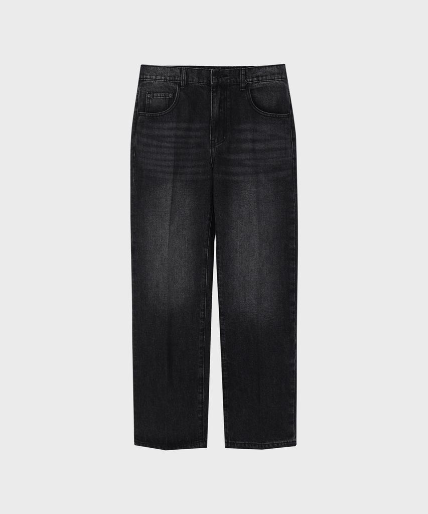Peulojegteusseuli Black Straight Denim Pants_Wd1616