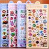 1pcs Kawaii Cartoon Animals Snacks Sushi 3D Relief Stickers Cute Dog Hamster Bear Puffy Sticker Laptop Fridge Phone Decals Decor