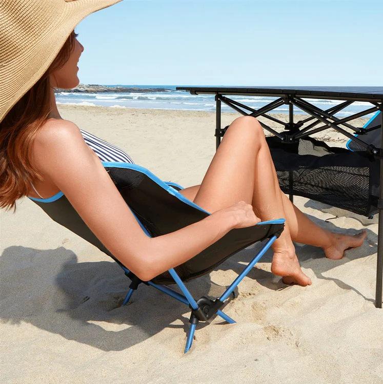 Ultra-light Folding Aluminum Camping & Fishing Chair - Portable Beach & Leisure Moon Chair
