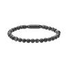 Bracciale in acciaio inossidabile con logo del marchio da uomo nero EGS2480060